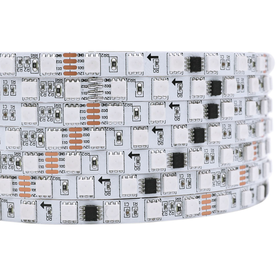 DC12V WS2818(Update WS2811) 8mm Wide 360LEDs Breakpoint-continue Dream Color Addressable RGB LED Strip Lights